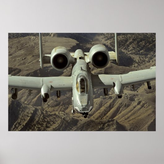 A-10 Thunderbolt II-Vliegtuig Poster (Voorkant)