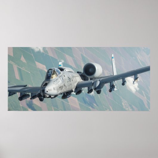 A-10 Thunderbolt II-Vliegtuig Poster (Voorkant)
