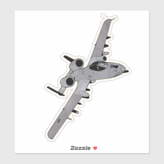 A-10 Thunderbolt II, Warthog, Aanval Vliegtuig Sticker (Vel)