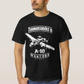A-10 Thunderbolt II Warthog USAF Attack Jet Distre T-shirt (Voorkant)