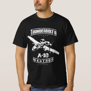 A-10 Thunderbolt II Warthog USAF Attack Jet Distre T-shirt