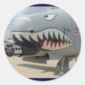 A-10 THUNDERBOLT RONDE STICKER (Voorkant)