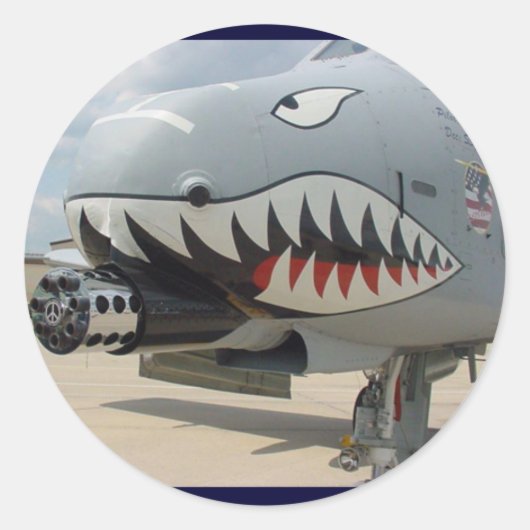 A-10 THUNDERBOLT RONDE STICKER (Voorkant)