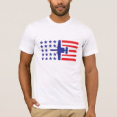 A-10 Warthog Attack Jet Red Stars and Stripes T-shirt (Voorkant)