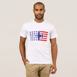A-10 Warthog Attack Jet Red Stars and Stripes T-shirt