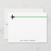 A-10 Warthog Attack Jet Striped Custom Stationery Notitiekaartje (Voorkant)