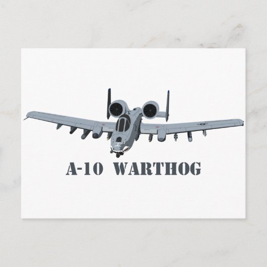 A-10 Warthog Briefkaart (Voorkant)