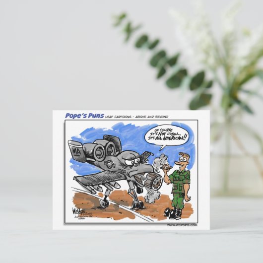 A-10 Warthog Briefkaart (Staand voorkant)