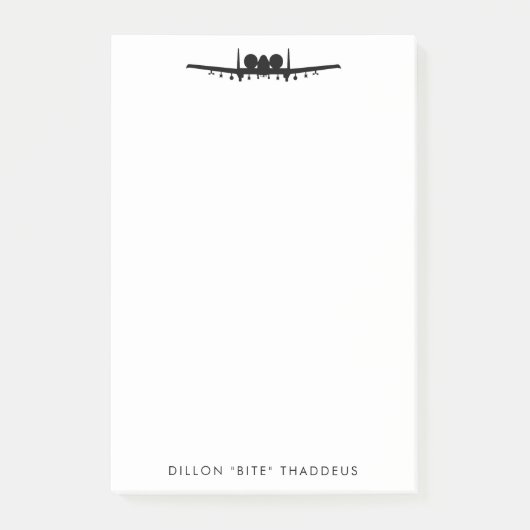 A-10 Warthog Jet Gepersonaliseerd Post-IT Notitieb Post-it® Notes (Voorkant)