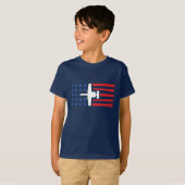 A-10 Warthog Jet Stars en Stripes Red White Blue T-shirt (Voorkant volledig)