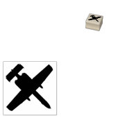 A-10 Warthog Jet Top Uitzicht Wood Stamp Rubberstempel (Gestempeld)