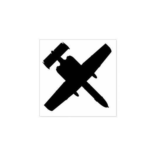 A-10 Warthog Jet Top Uitzicht Wood Stamp Rubberstempel (Afrduk)