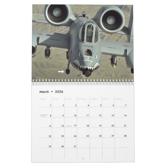 A-10 Warthog Kalender (Mar 2026)