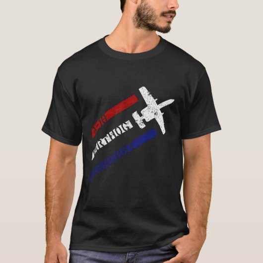 A-10 Warthog Patriotic 4th of July thema nood T-shirt (Voorkant)