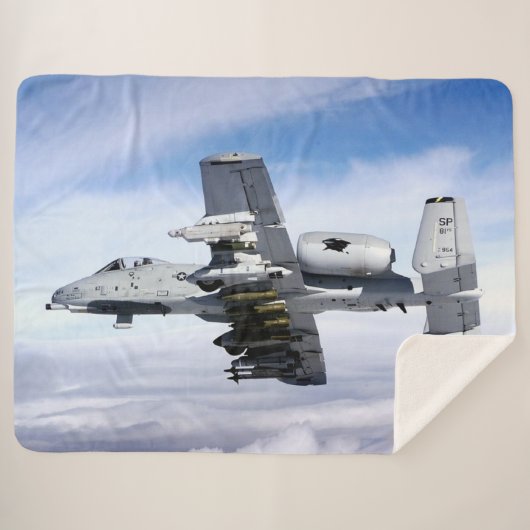 A-10 WARTHOG SHERPA DEKEN (Voorkant (horizontaal))