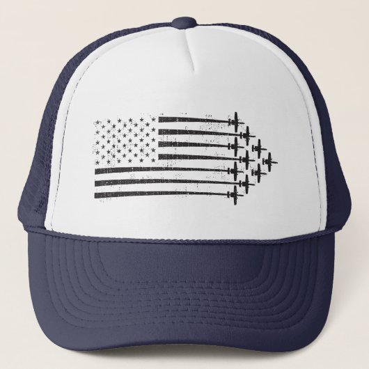 A-10 Warthog  Style USA Vlag Formation Trucker Pet (Voorkant)