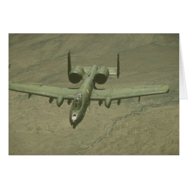 A-10 Warthog vliegtuig tegen tank, luchtschot (Voorkant Horizontaal)