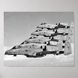 A-10 Warthogs in formatie Poster