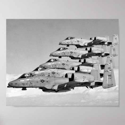 A-10 Warthogs in formatie Poster (Voorkant)