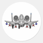 A-10 Warthogvegeiger Ronde Sticker (Voorkant)