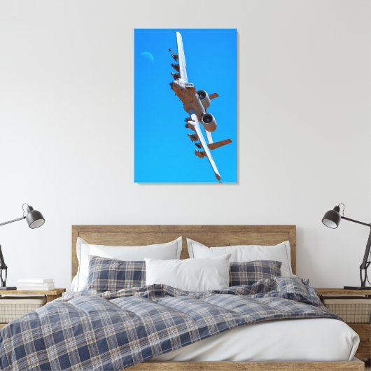 A-10C THUNDERBOLT II 24x36 Canvas Afdruk (Insitu (Slaapkamer))