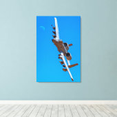 A-10C THUNDERBOLT II 24x36 Canvas Afdruk (Insitu (Houten vloer))