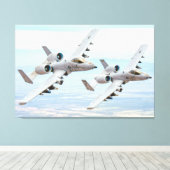 A-10C THUNDERBOLT II 32x48 Canvas Afdruk (Insitu (Houten vloer))