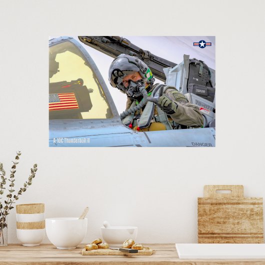 A-10C THUNDERBOLT II PILOT POSTER (Keuken)
