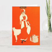 A 1911 Coles Phillips Xmas Illustration Feestdagen Kaart (Voorkant)