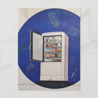 A 1930s era refrigerator ad briefkaart