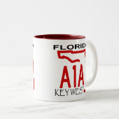 A-1-A Key West Tweekleurige Koffiemok (Voorkant rechts)