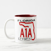 A-1-A Key West Tweekleurige Koffiemok (Links)