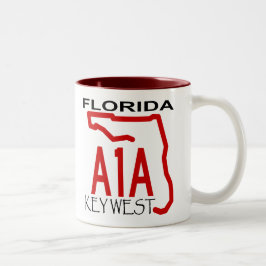 A-1-A Key West Tweekleurige Koffiemok