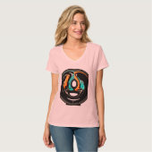 A-1 top-notch Afrikaanse kunst ontwerp motief patr T-shirt (Voorkant volledig)