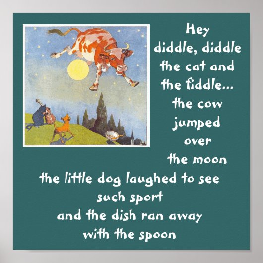 a-3 koe sprong over maan poster (Voorkant)