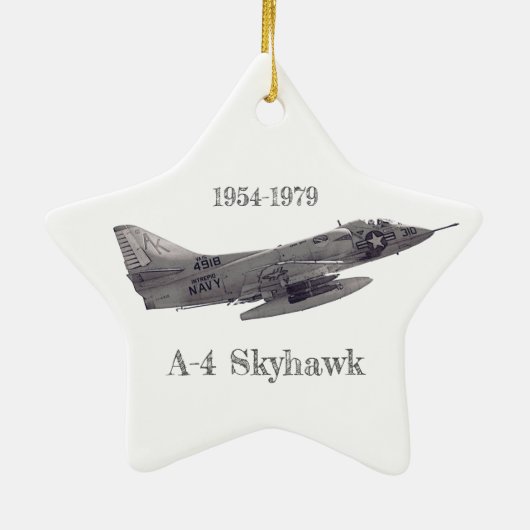 A-4 Skyhawk Ceramic Ornament (Achterkant)