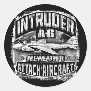 A-6 Intruder Classic Ronde Sticker Sticker