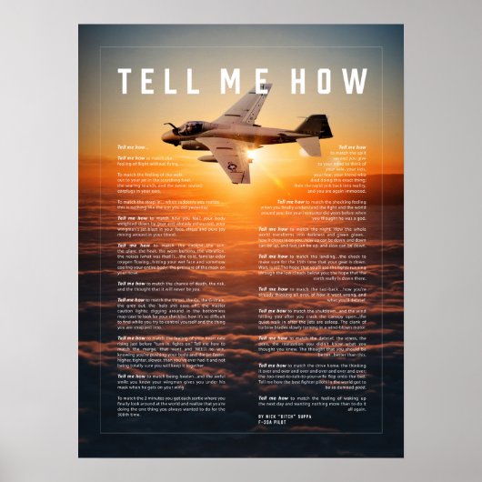 A-6 Intruder met Vertel me hoe te vliegen Poster (Voorkant)