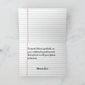 A+ Aangepaste Afstuderen-kaart Kaart (Binnen)