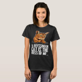 A abyssinian cat is the boss of me t-shirt (Voorkant volledig)