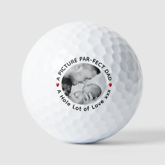 "A Afbeelding Par-fect Dad" Gepersonaliseerde golf Golfballen (Voorkant)