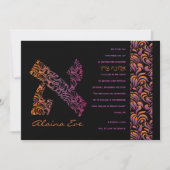 A Aleph Hebrew Collectie Bat Mitzvah Uitnodiging (Voorkant)