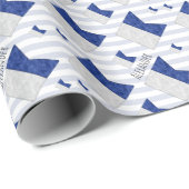 A Alfa/Alpha Nautical Signal Flag | Maritiem Cadeaupapier (Rol Hoek)