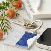 A Alfa/Alpha Waterverf Nautical Signal Maritime Sleutelhanger (Voorkant Rechts)