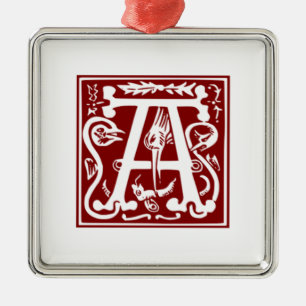 A - Alfabet voor sierdoeleinden Metalen Ornament