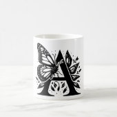 A Alfabet zwarte vlinder Magische Mok (Center)