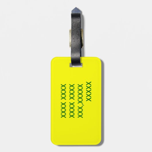 A-Alligator-Bagagelabel Bagagelabel (Achterkant verticaal)