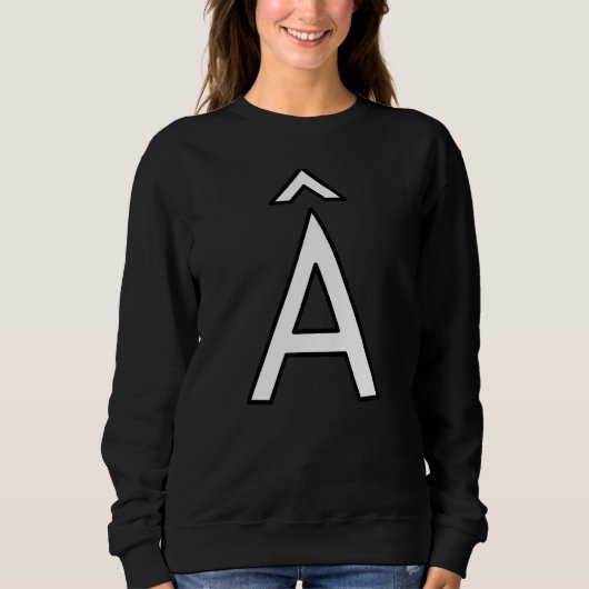 Â Alphabet omflex letter capital uppercase wor Trui (Voorkant)