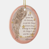 A Angel Serenity Prayer Keramisch Ornament (Rechts)