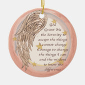 A Angel Serenity Prayer Keramisch Ornament (Voorkant)